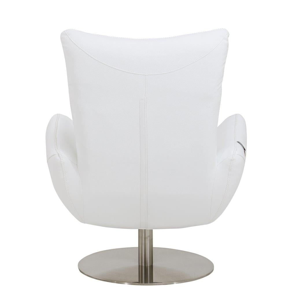 C74 DivanItalia White Lounge Chair – Top Grain Italian Leather