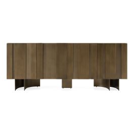 Kiefer - Modern Faux Travertine Ceramic + Bronze Buffet