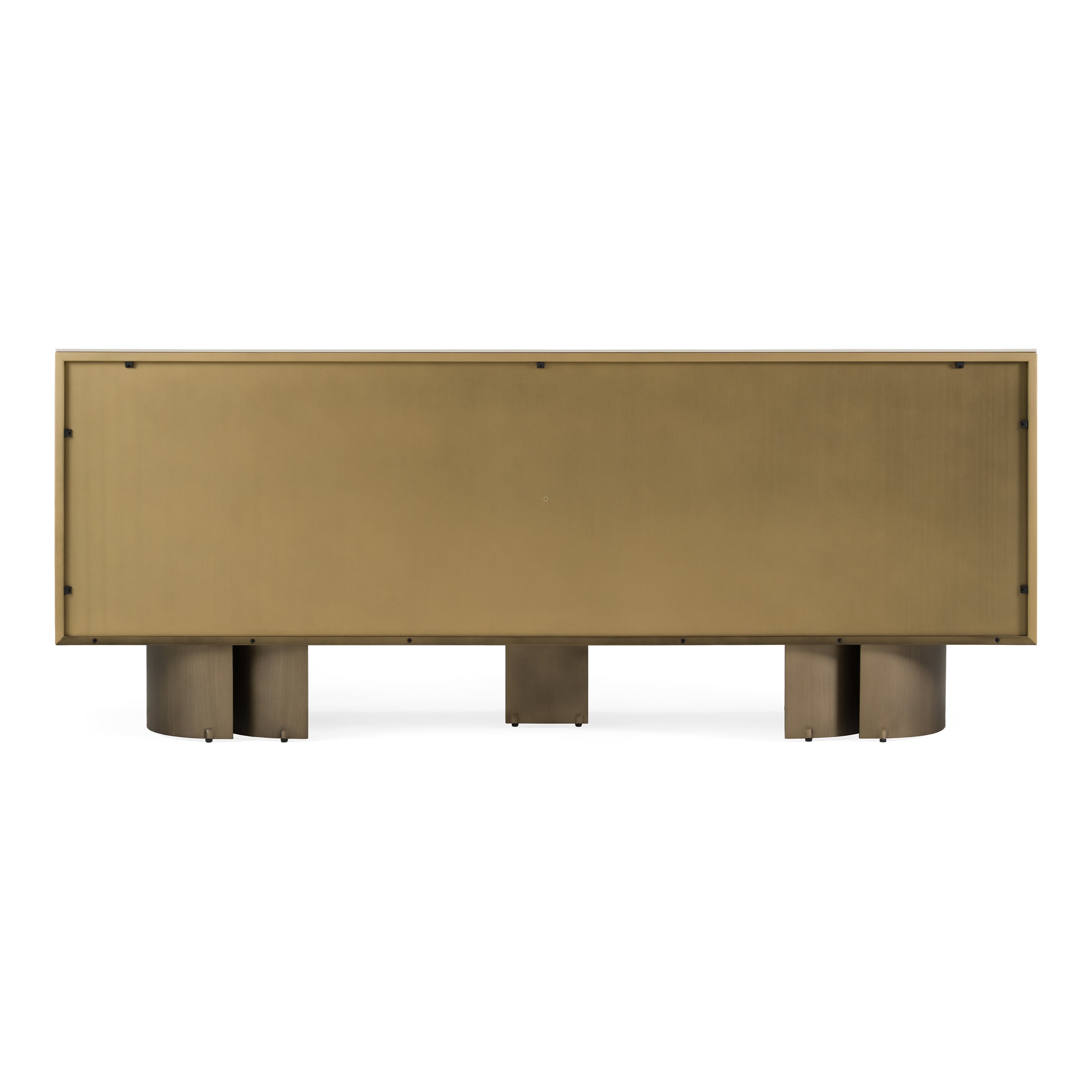 Kiefer - Modern Faux Travertine Ceramic + Bronze Buffet
