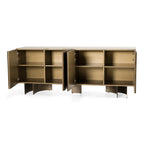 Kiefer - Modern Faux Travertine Ceramic + Bronze Buffet