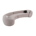 Kilmer Modern Grey Curved Fabric Sectional Sofa