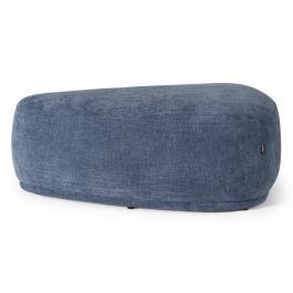 Kinsey - Modern Blue Large River Rock Ottoman