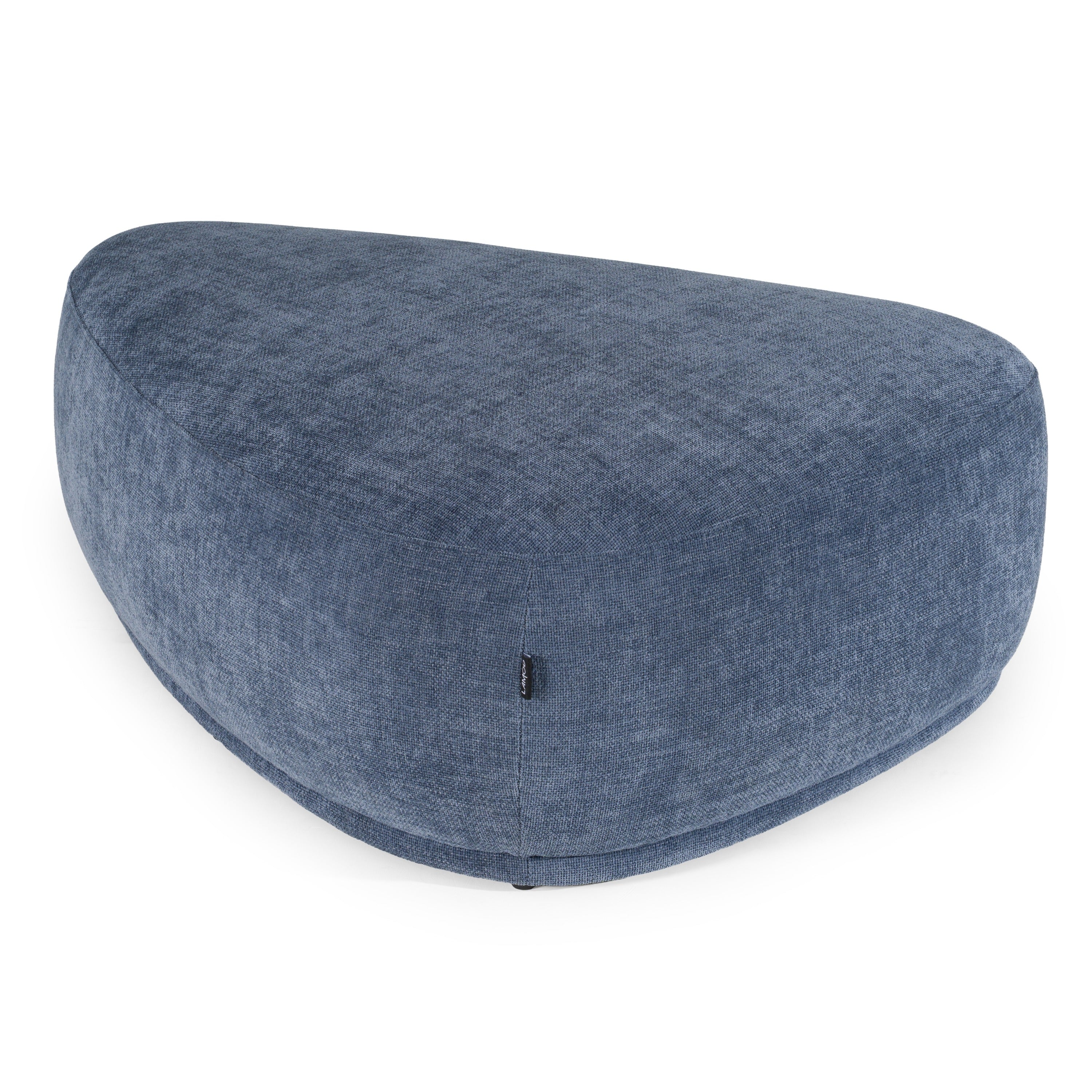 Kinsey - Modern Blue Large River Rock Ottoman