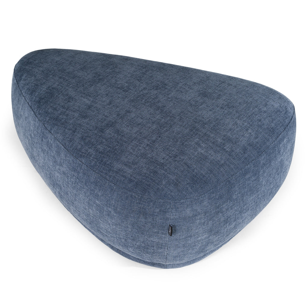 Kinsey - Modern Blue Large River Rock Ottoman