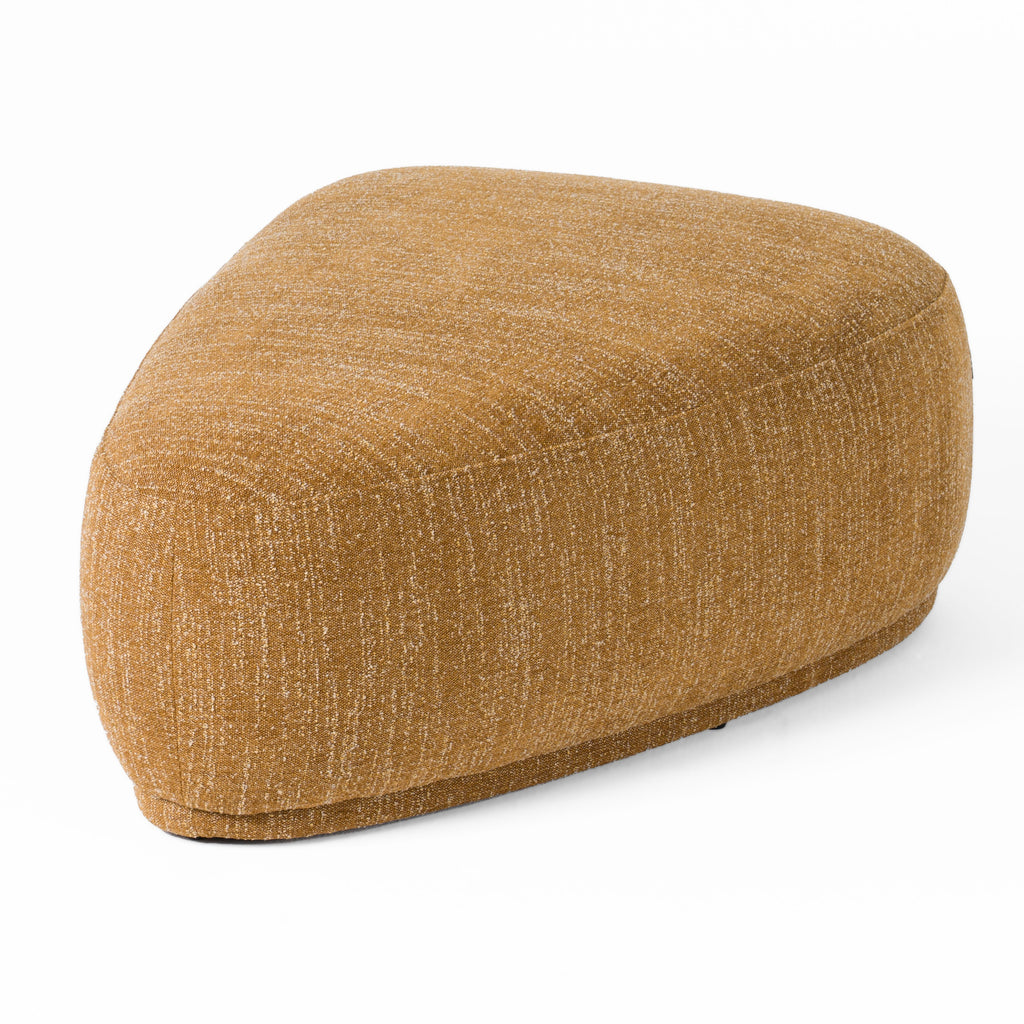 Kinsey - Modern Mustard Large River Rock Ottoman