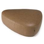 Kinsey - Modern Tan Leather Large River Rock Ottoman