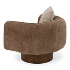 Kiran - Modern Brown + Beige Swivel Accent Chair