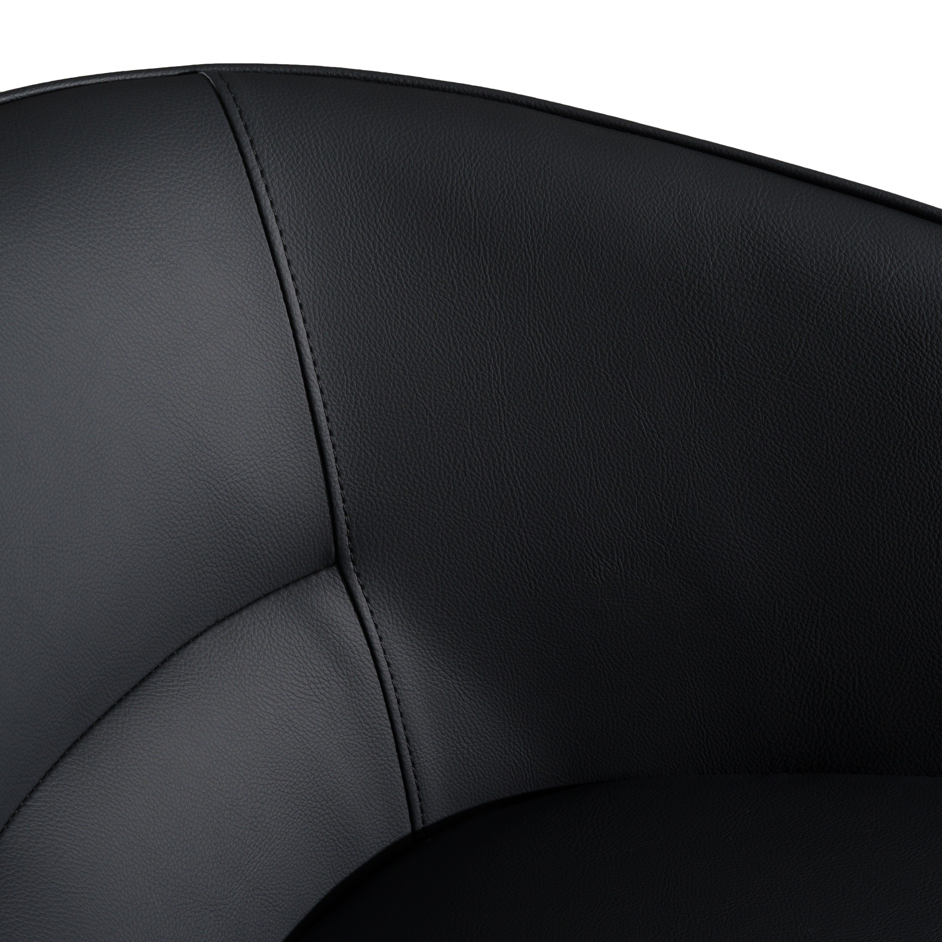 Kravitz - Modern Dark Grey Vegan Leather + Antique Brass Dining Chair