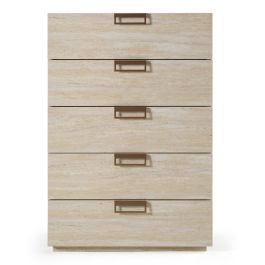 Lago - Modern Faux Travertine Chest