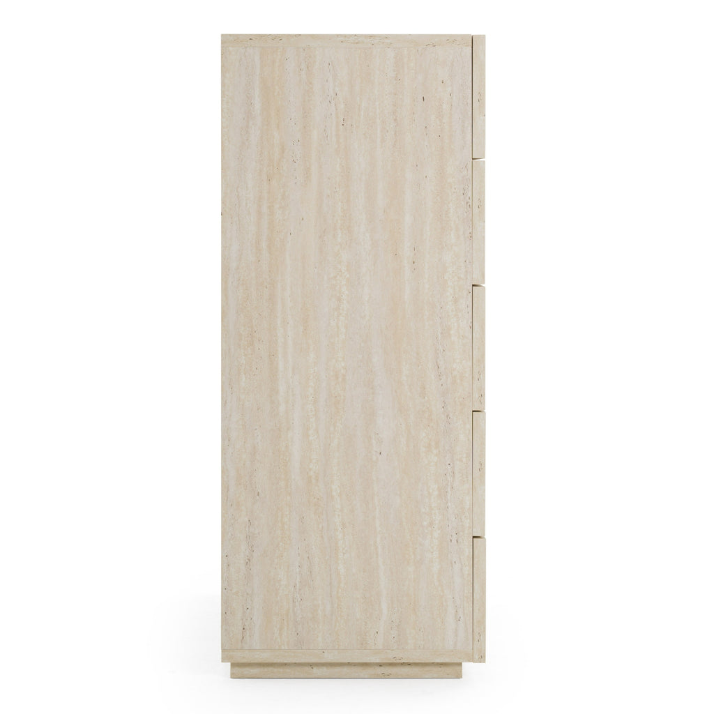 Lago - Modern Faux Travertine Chest