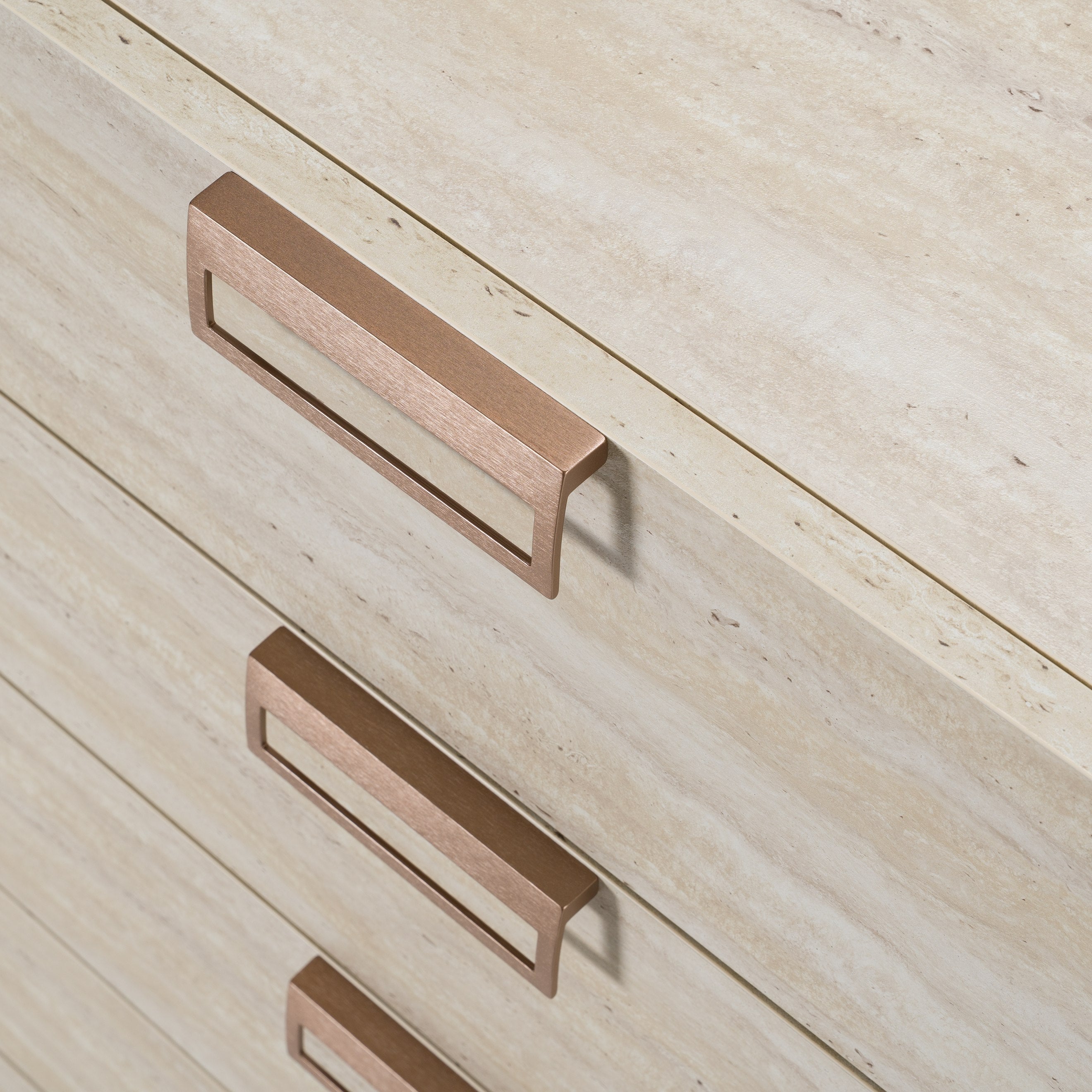 Lago - Modern Faux Travertine Chest