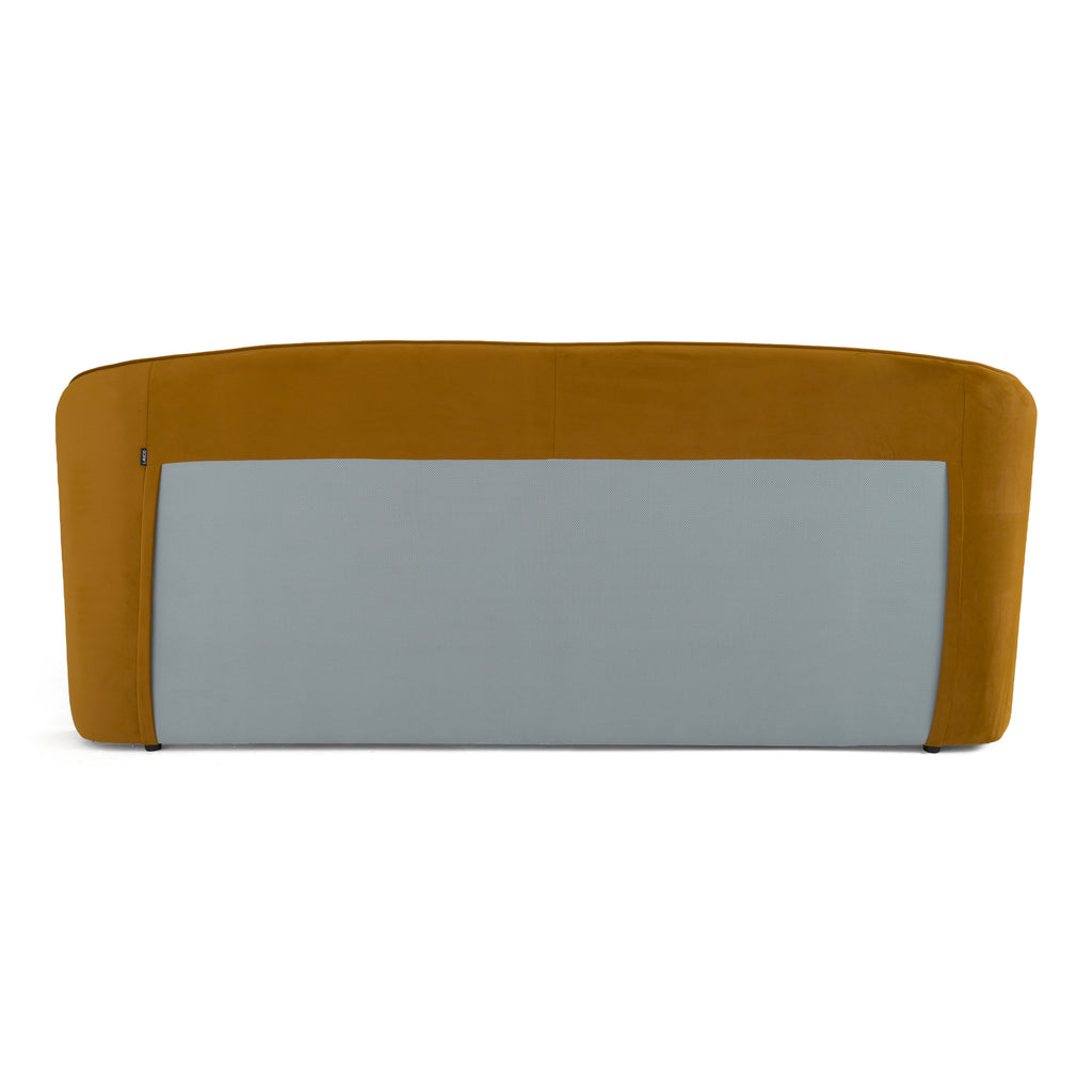 Lambert - Modern Burnt Orange Fabric Upholstered Bed - Modern Burnt Orange Fabric Upholstered Bed