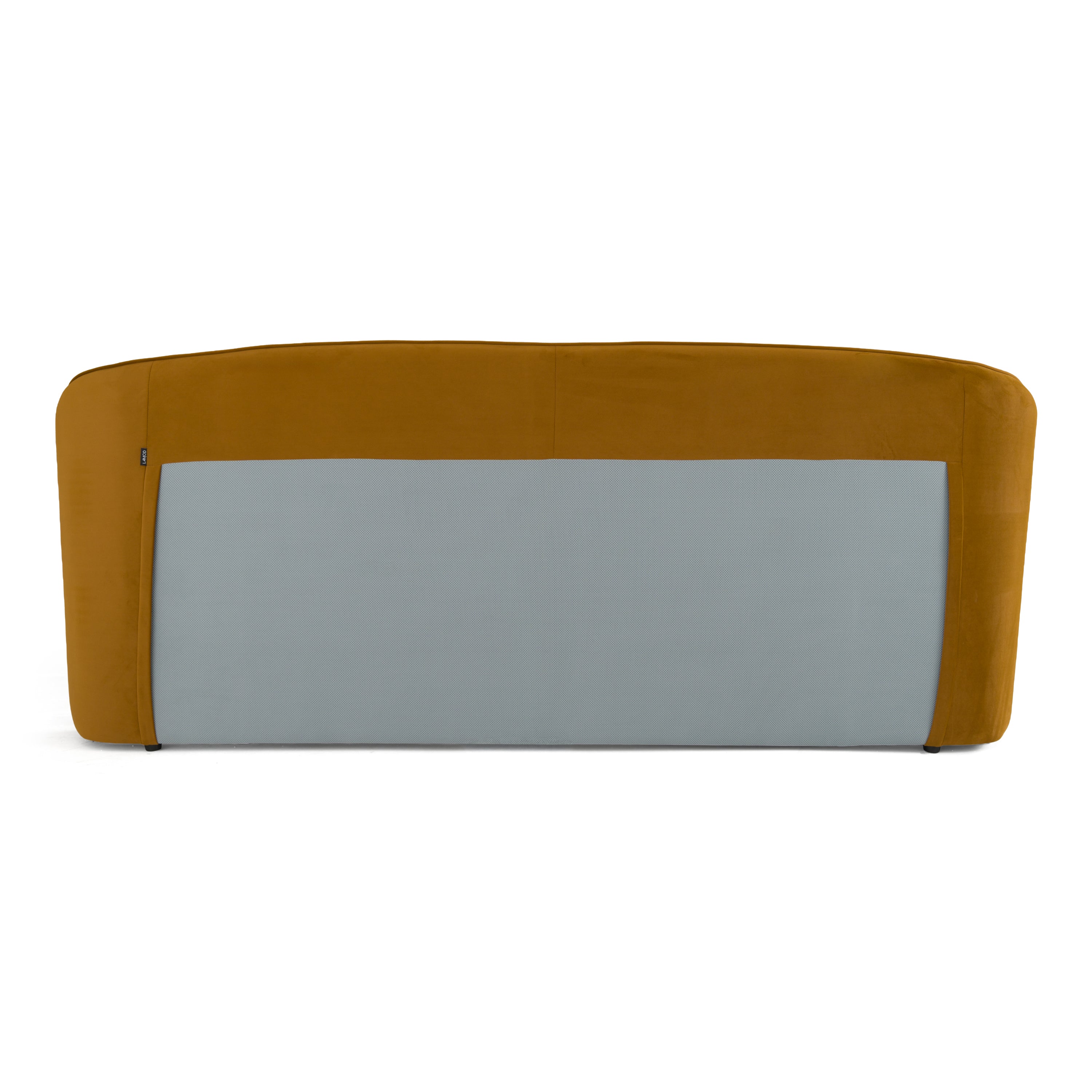 Lambert - Modern Burnt Orange Fabric Upholstered Bed - Modern Burnt Orange Fabric Upholstered Bed