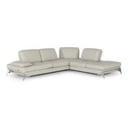 Andrea - Modern Grey Leather Sectional Sofa