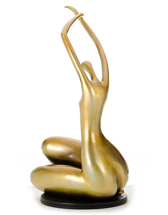 SZ0425 Modern Gold Lass Sculpture