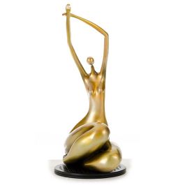 SZ0425 Modern Gold Lass Sculpture
