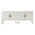 Leah - Contemporary White High Gloss & Champagne Gold Buffet