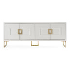 Leah - Contemporary White High Gloss & Champagne Gold Buffet