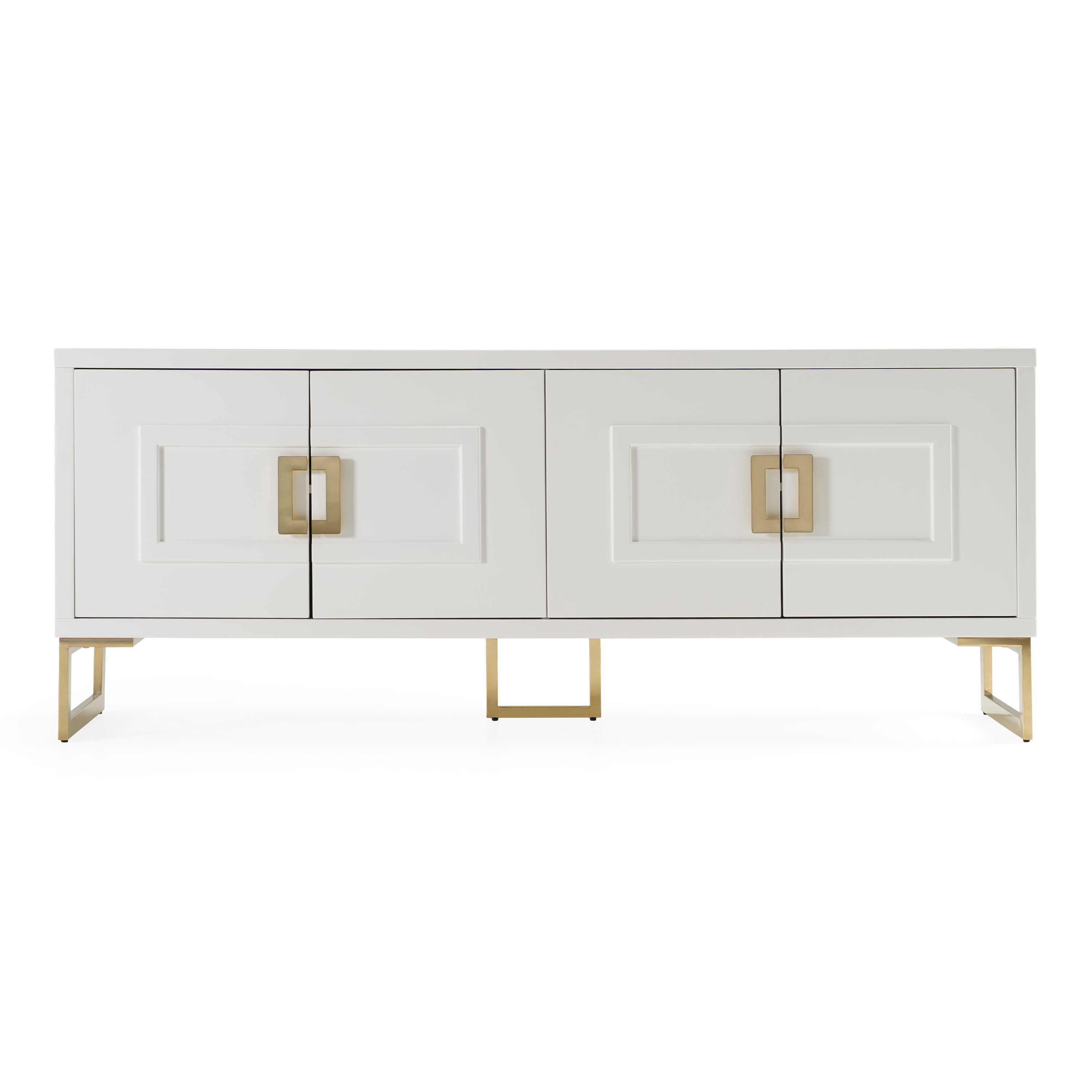 Leah - Contemporary White High Gloss & Champagne Gold Buffet