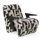 Leana - Modern Black & White Fabric Accent Chair
