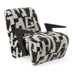 Leana - Modern Black & White Fabric Accent Chair