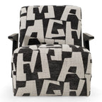 Leana - Modern Black & White Fabric Accent Chair