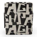 Leana - Modern Black & White Fabric Accent Chair
