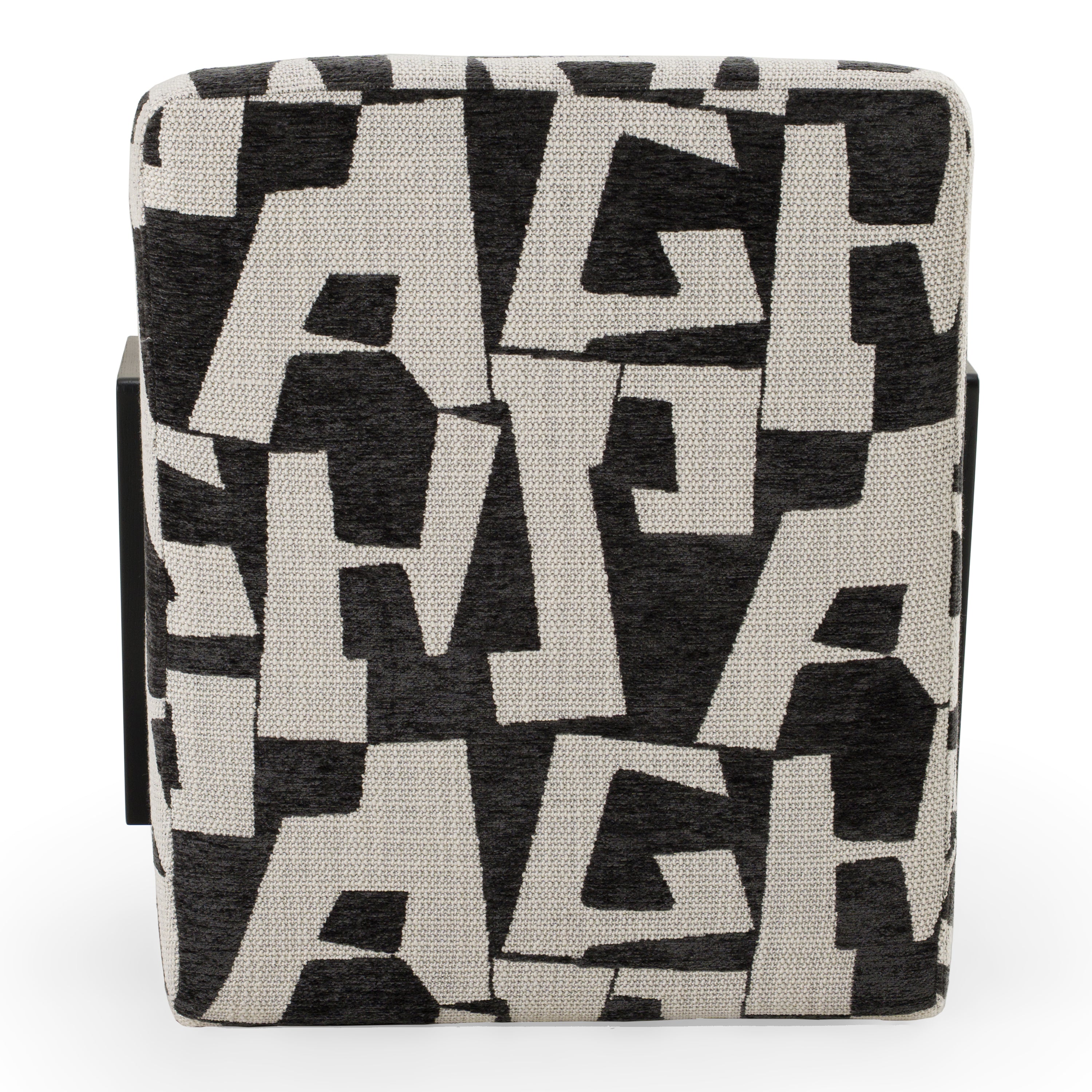 Leana - Modern Black & White Fabric Accent Chair