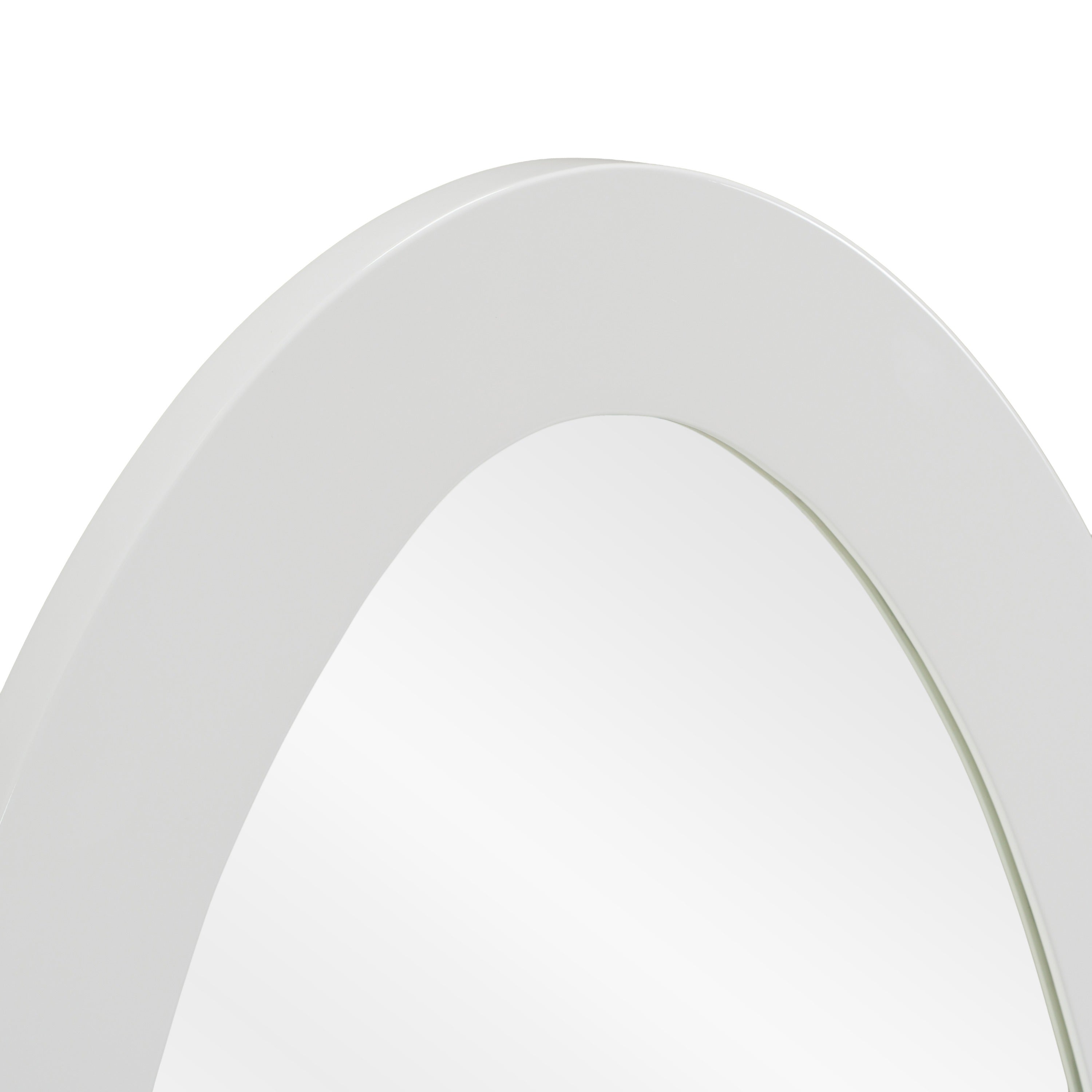 Legend - Modern White High Gloss Oval Mirror