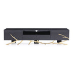 Legend Modern Black & Champagne Gold 87" TV Stand