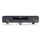 Legend Modern Black & Champagne Gold 87" TV Stand