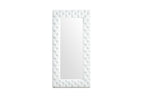 Legend - Modern White Bonded Leather Floor Mirror