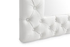 Legend - Modern White Bonded Leather Floor Mirror