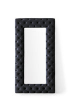 Legend - Transitional Black Velvet Floor Mirror