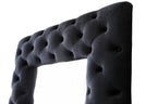 Legend - Transitional Black Velvet Floor Mirror