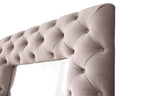 Legend - Transitional Grey Velvet Floor Mirror