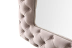 Legend - Transitional Grey Velvet Floor Mirror