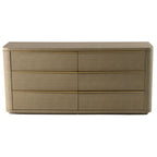Lois - Modern Beige Shagreen + Brass Dresser