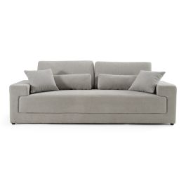 Loki - Modern Grey Fabric 3 - Seat Sofa