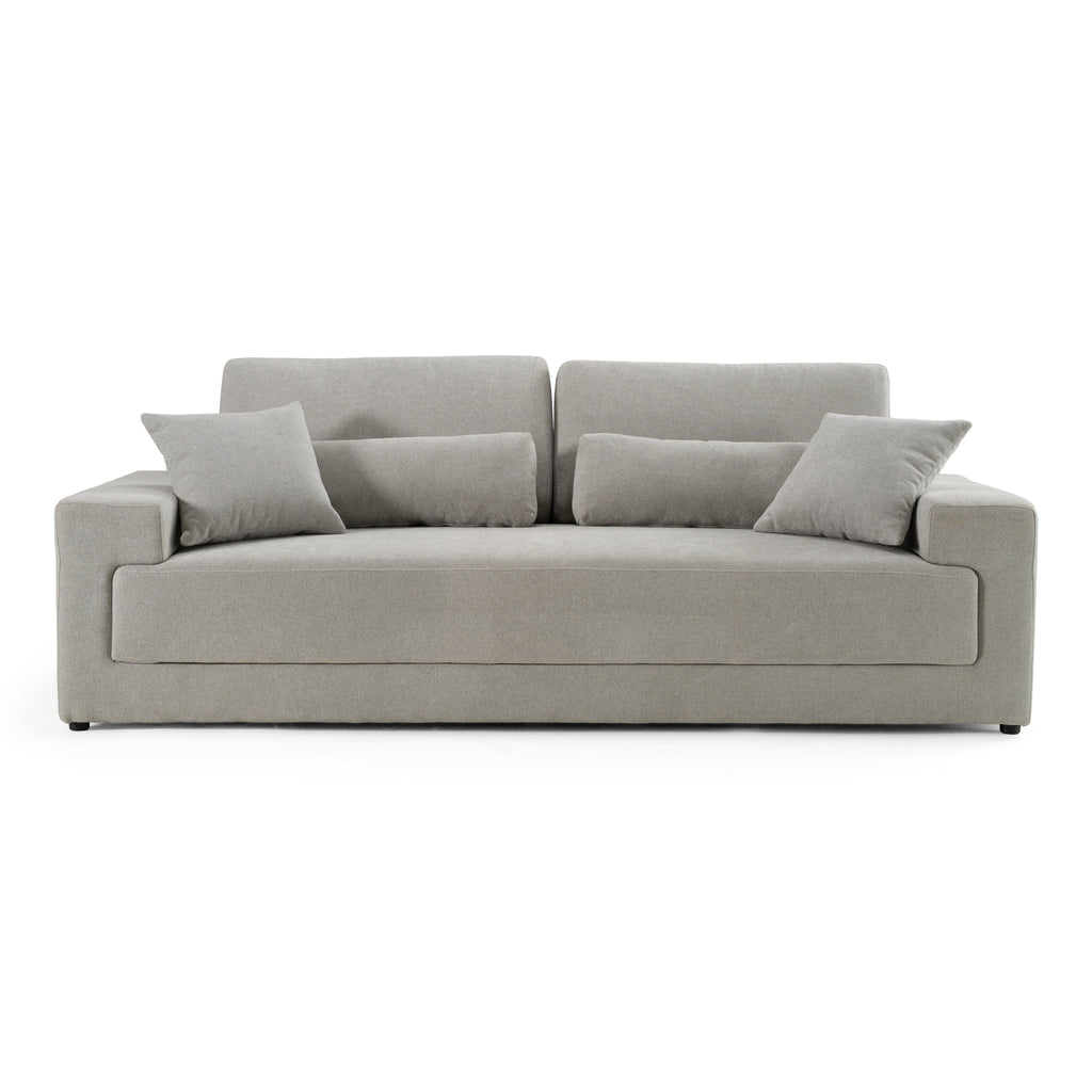 Loki - Modern Grey Fabric 3 - Seat Sofa