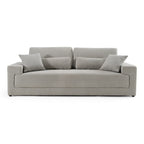 Loki - Modern Grey Fabric 3 - Seat Sofa