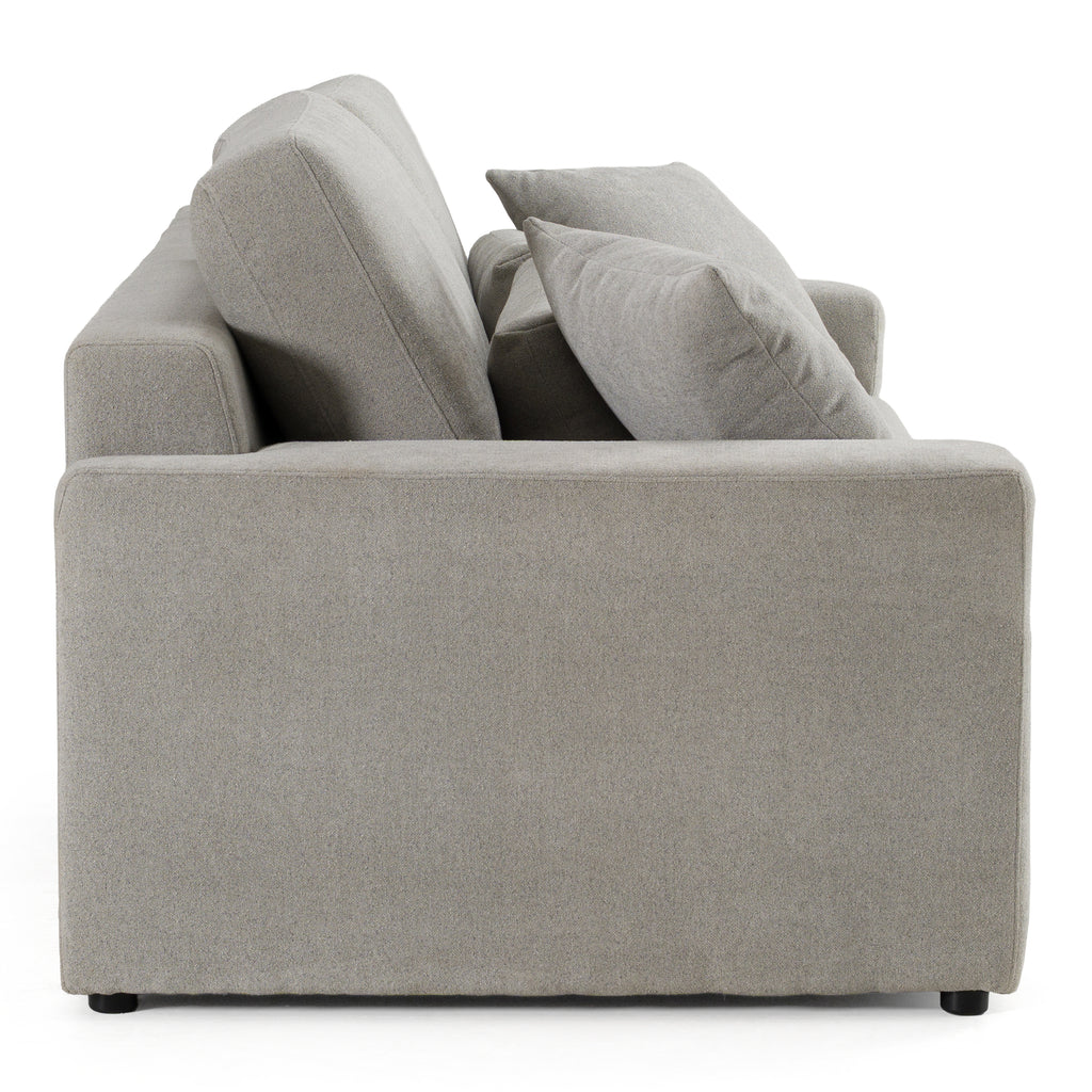 Loki - Modern Grey Fabric 3 - Seat Sofa