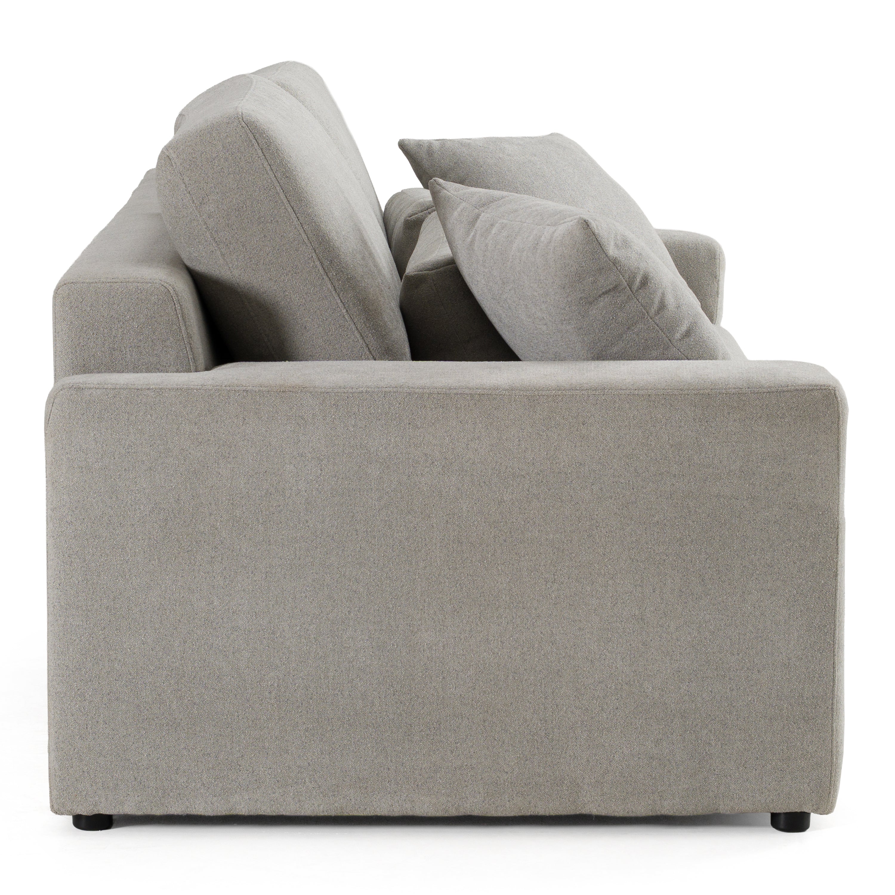 Loki - Modern Grey Fabric 3 - Seat Sofa