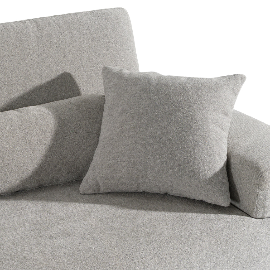 Loki - Modern Grey Fabric 3 - Seat Sofa