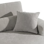 Loki - Modern Grey Fabric 3 - Seat Sofa