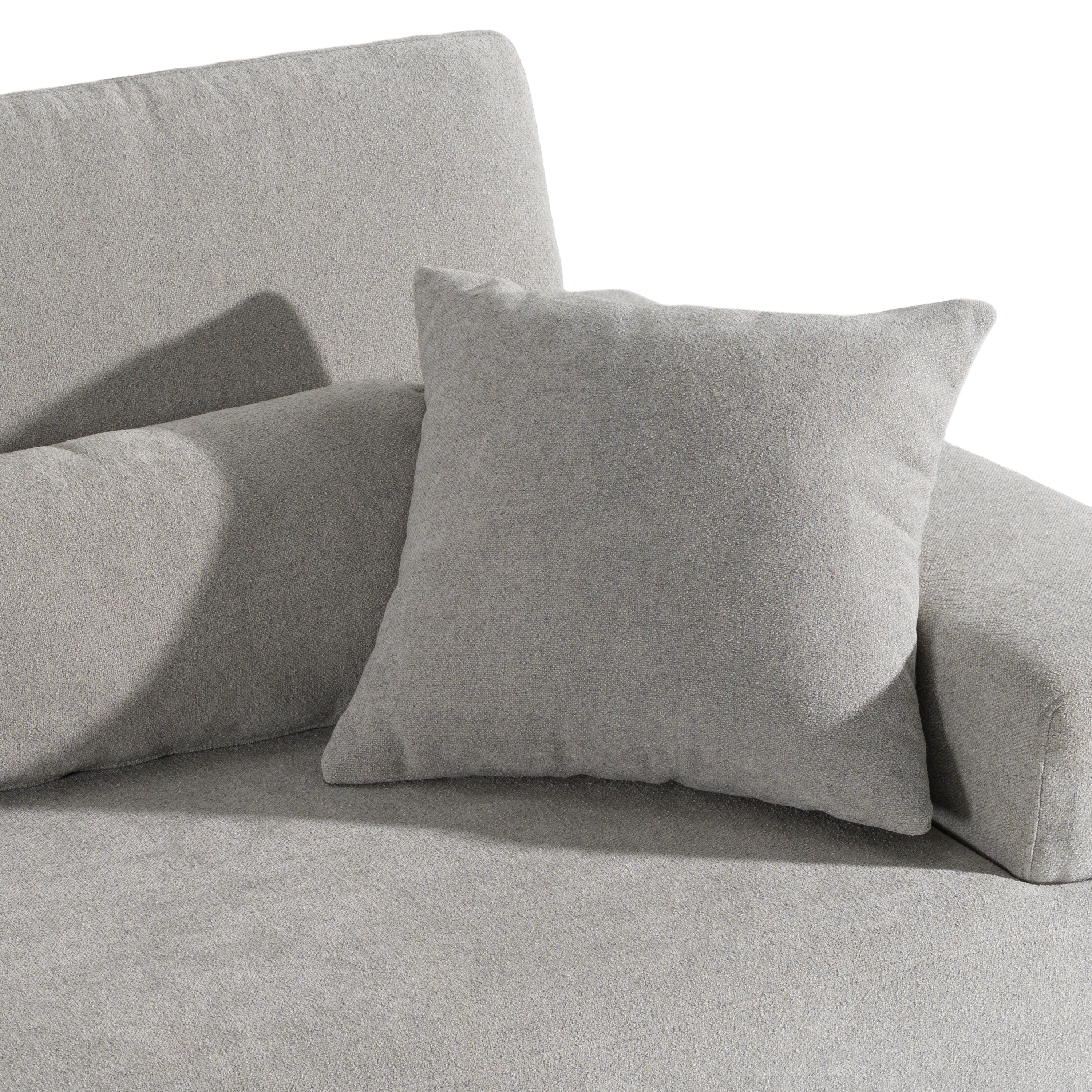 Loki - Modern Grey Fabric 3 - Seat Sofa