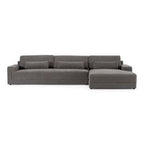 Loki - Modern Grey Fabric Right Facing Sectional Sofa