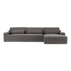 Loki - Modern Grey Fabric Right Facing Sectional Sofa