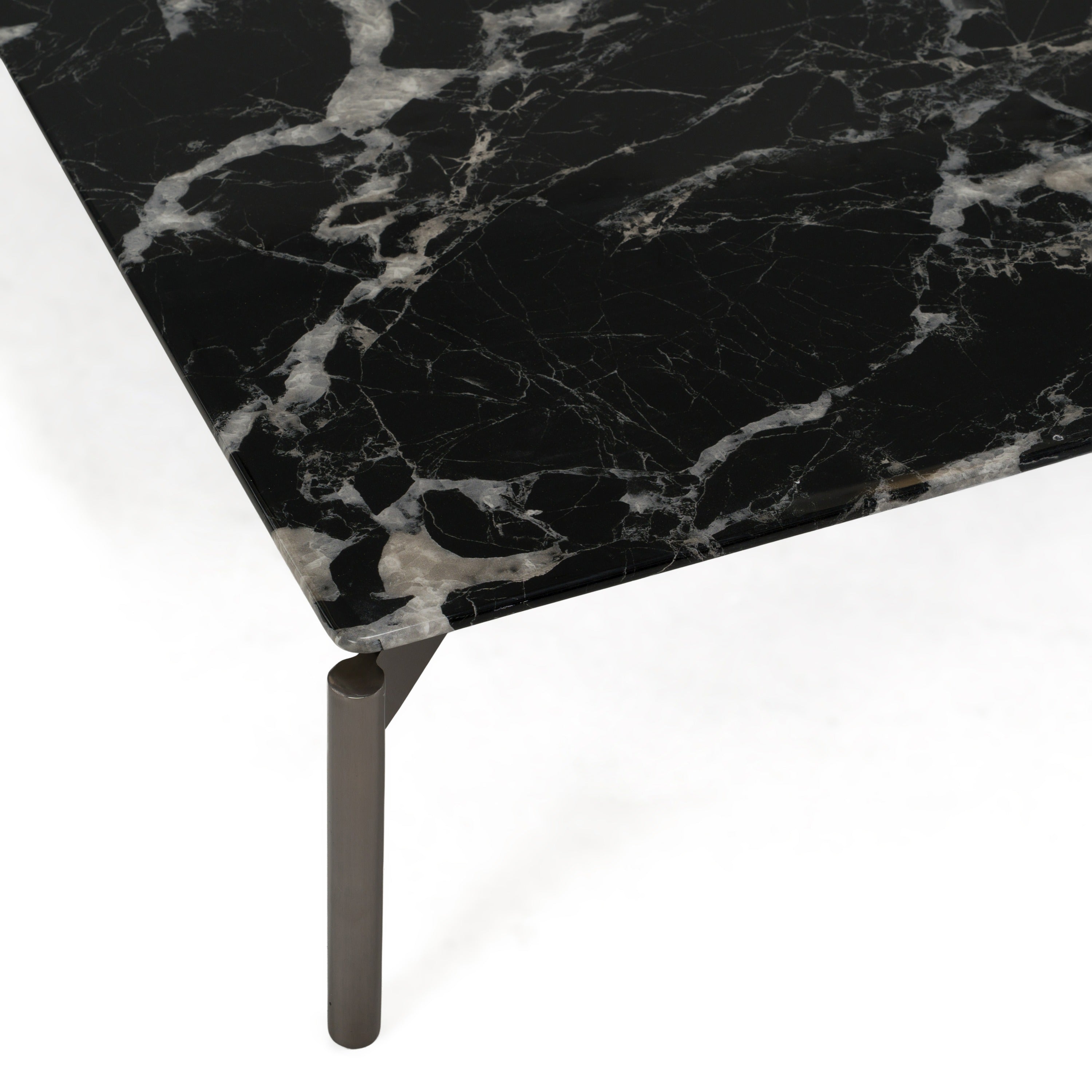 Lothal - Modern Black Faux Marble Coffee Table