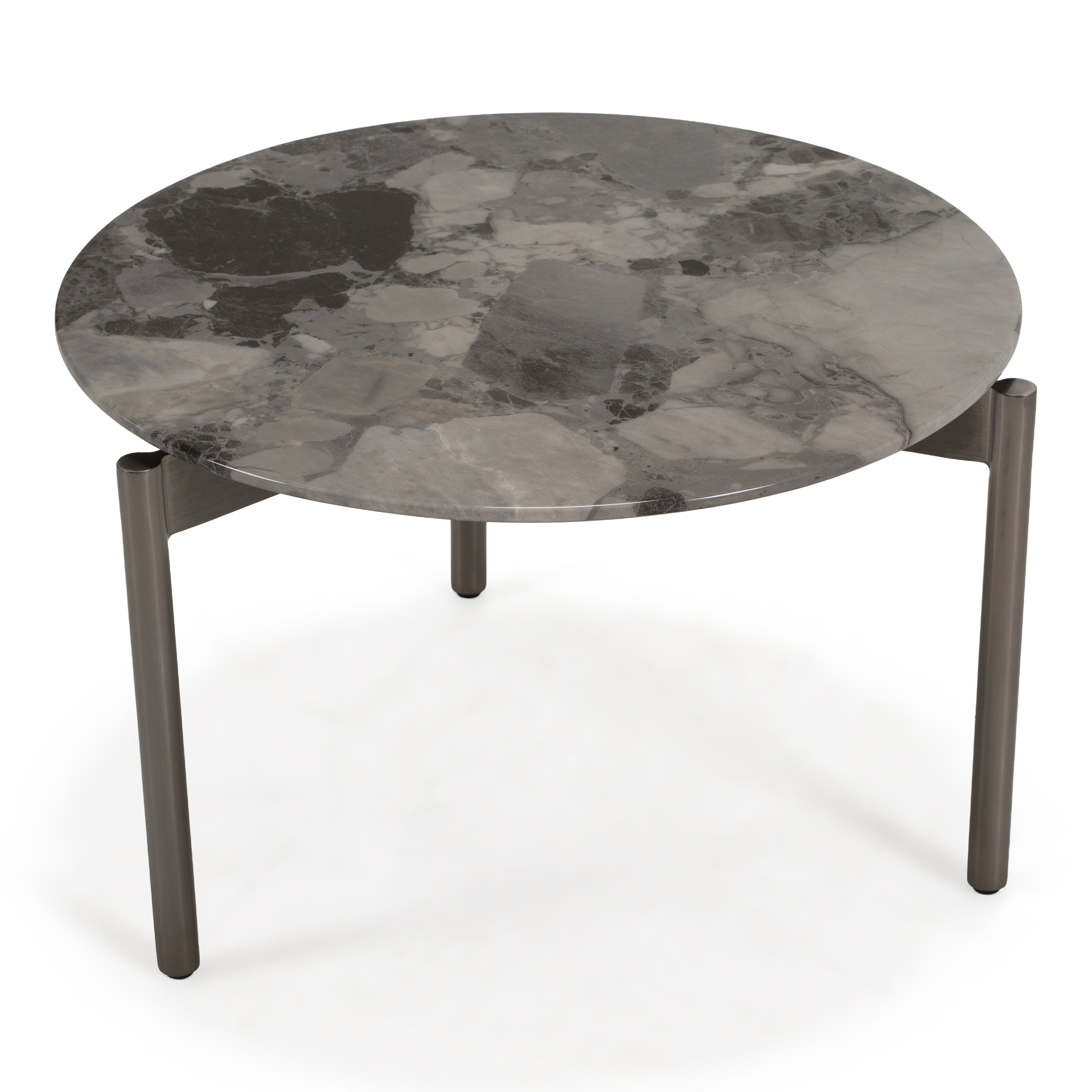 Lothal - Modern Grey Faux Marble End Table